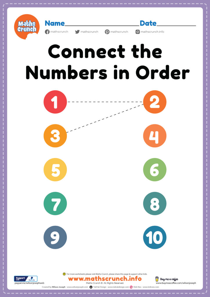 Join the Numbers 1 to 10 for Preschool - Free Printable PDF