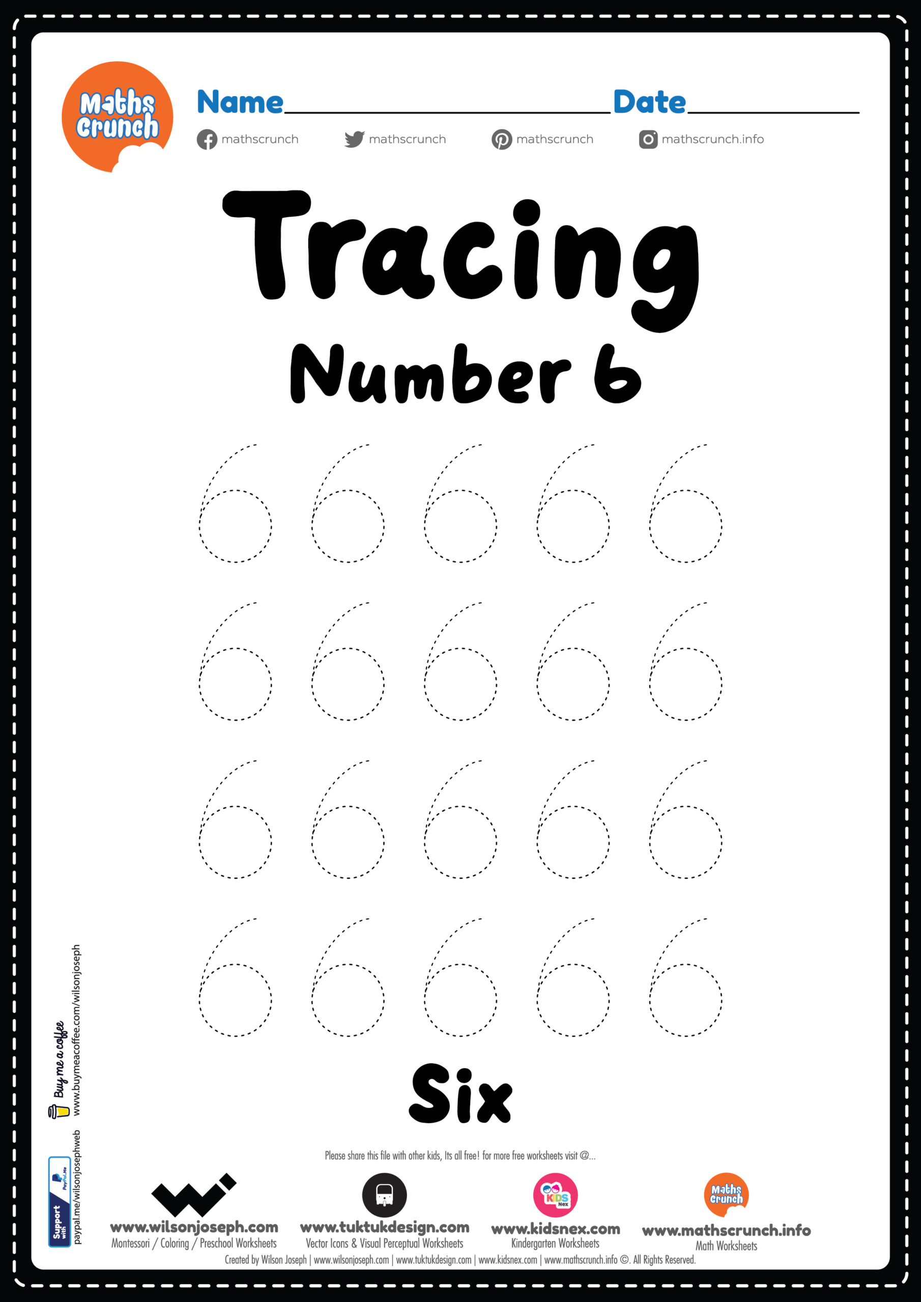 tracing-number-6-kindergarten-worksheet-free-printable-pdf